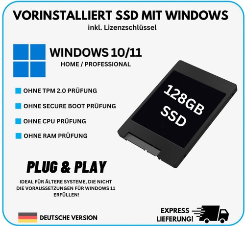 128gb ssd festplatte mit - 128gb,