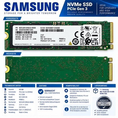 Samsung pm981a 512gb - pm981a, ssd