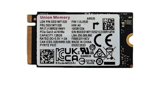 128gb ssd nvme union - 128gb,